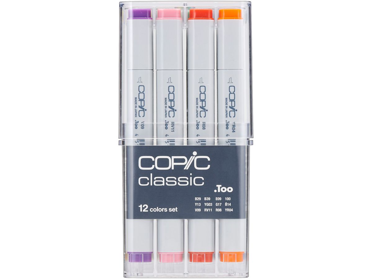 COPIC Marker classic, 12er Basis Set (EAN: 4511338063316)