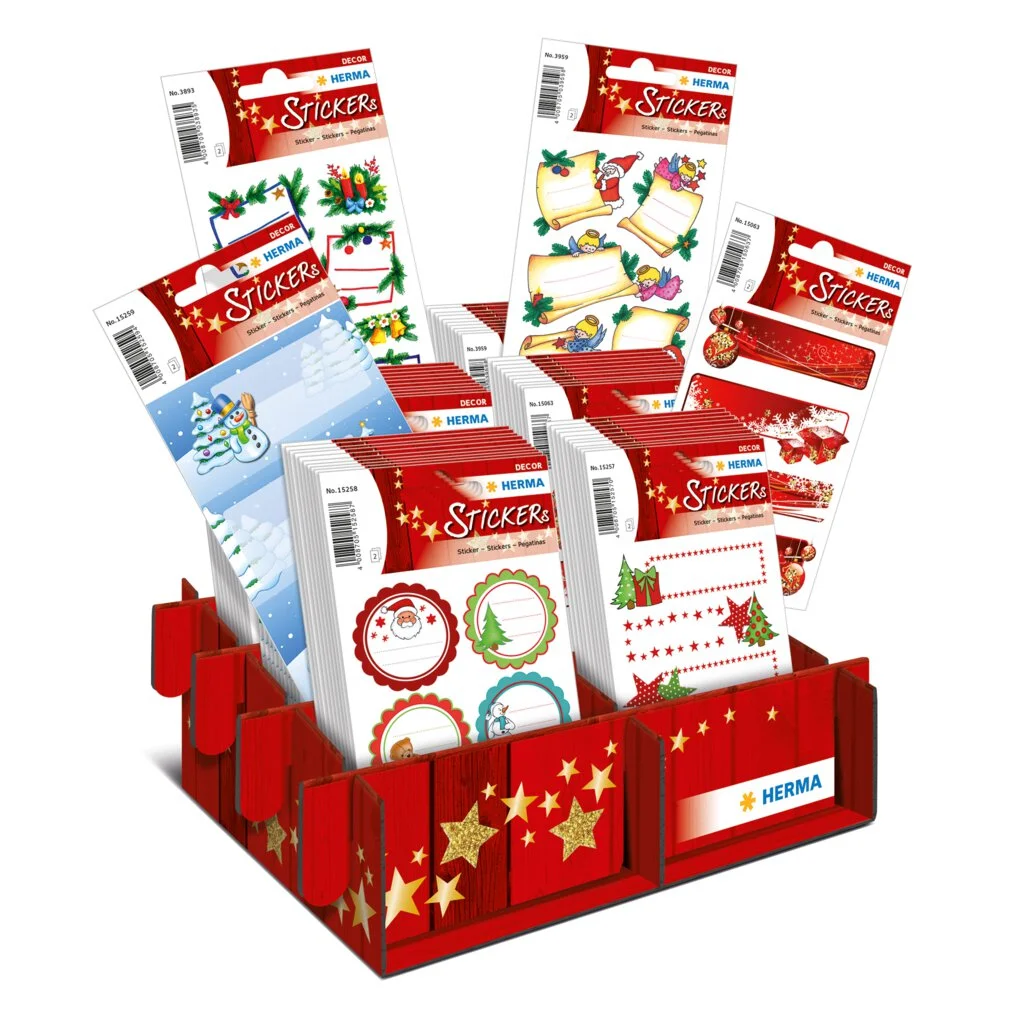 HERMA Weihnachts-Sticker "Geschenke", Thekendisplay (EAN: 4008705152563)