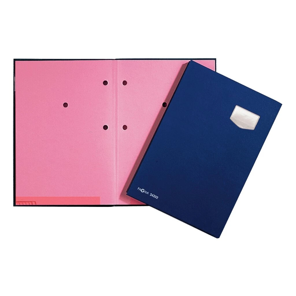 PAGNA Unterschriftenmappe "DE LUXE", DIN A4, 10 Fächer, blau (EAN: 4013951001282)