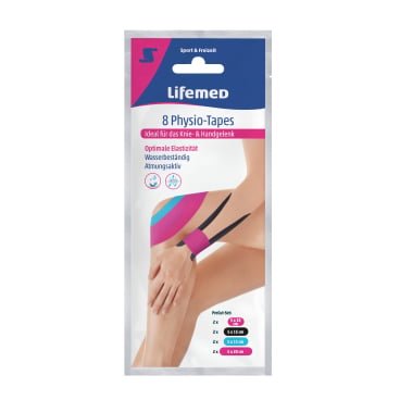 Lifemed Physio-Tape "Knie-/Hand-Gelenk", farbig sortiert (EAN: 4251594201588)