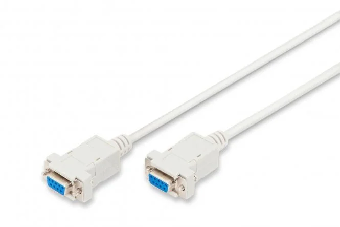 DIGITUS Null-Modem Anschlusskabel, 9-Pol Sub-D, 3,0 m, beige (EAN: 4016032301042)