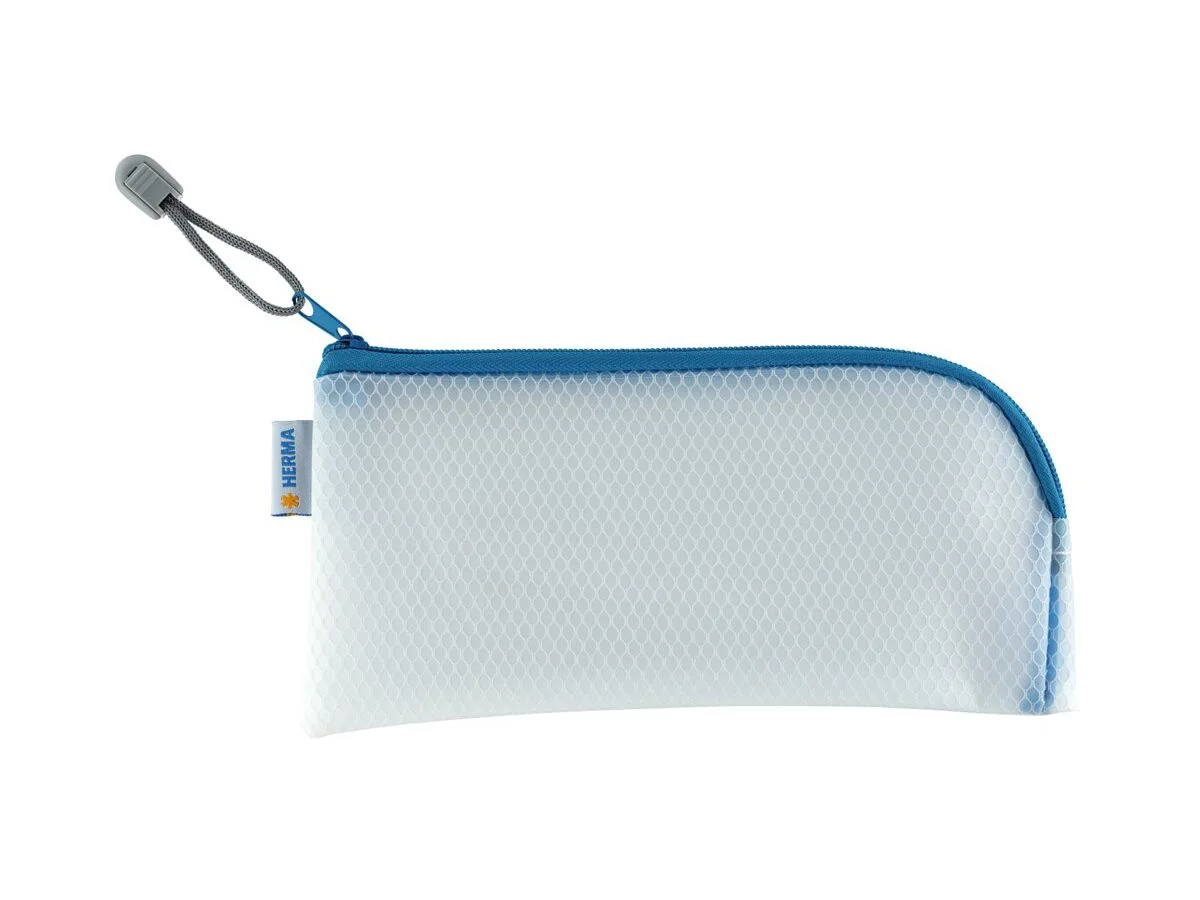HERMA Reißverschlusstasche "Mesh Bags", 230 x 110 mm, blau (EAN: 4008705200035)