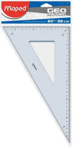 Maped Zeichendreieck Geometric 60 Grad,Kathetenlänge: 320 mm, transparent (EAN: 3154141475269)