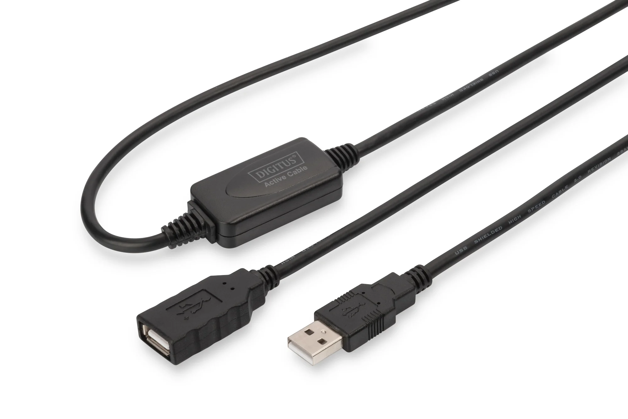 DIGITUS USB 2.0 Aktives Verlängerungskabel, Stecker-Kupplung (EAN: 4016032326212)