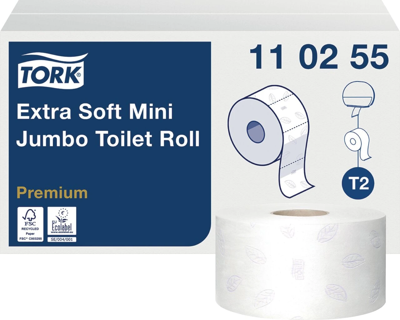 TORK Minirollen-Toilettenpapier Jumbo, 3-lagig, weiß, 120 m (EAN: 7322540312027)