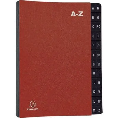 EXACOMPTA Pultordner, DIN A4, A-Z, 24 Fächer, rot (EAN: 3130630572251)
