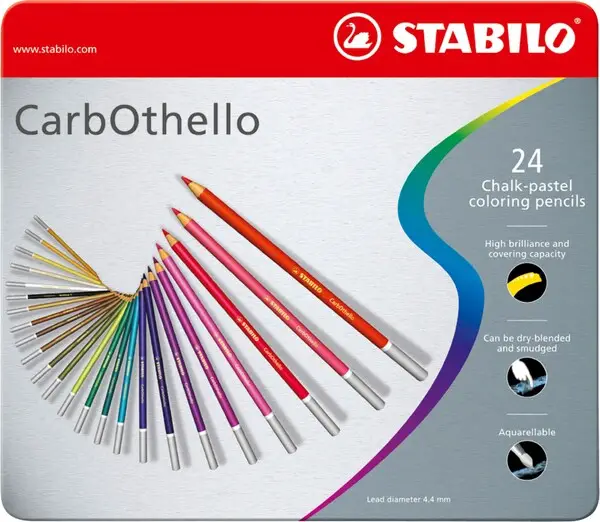 STABILO Pastellkreidestift CarbOthello ARTY+, 24er Etui (EAN: 4006381279628)