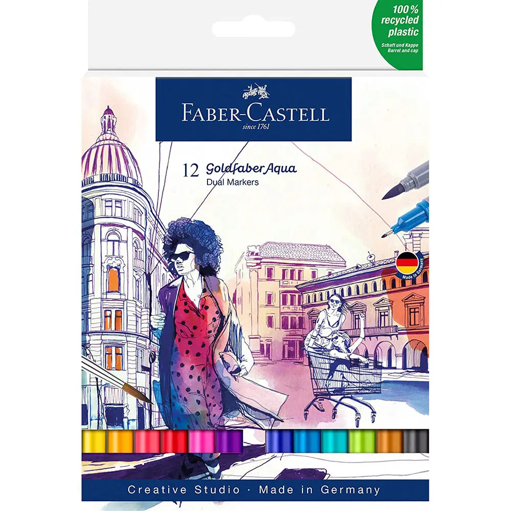 FABER-CASTELL Aquarellmarker GOLDFABER, 12er Etui (EAN: 4005401646129)