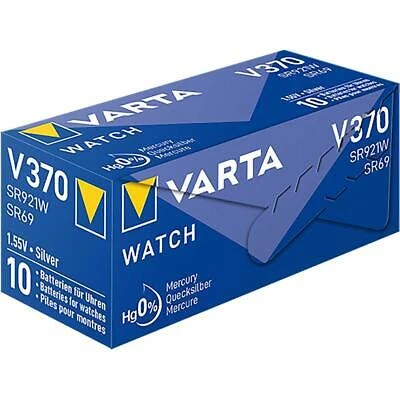 VARTA Silber-Oxid Uhrenzelle, V370 (SR69), 1,55 Volt (EAN: 4008496261710)