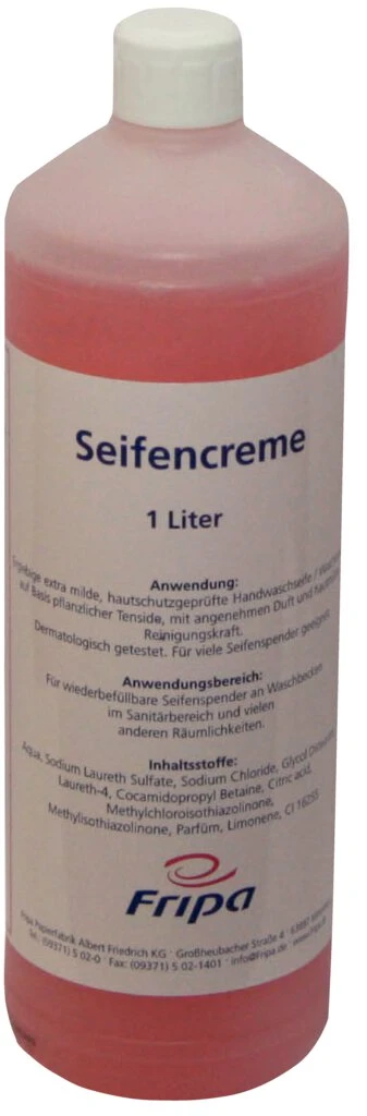 Fripa Handwaschseife, rosé, 1 Liter Flasche (EAN: 4000883390904)