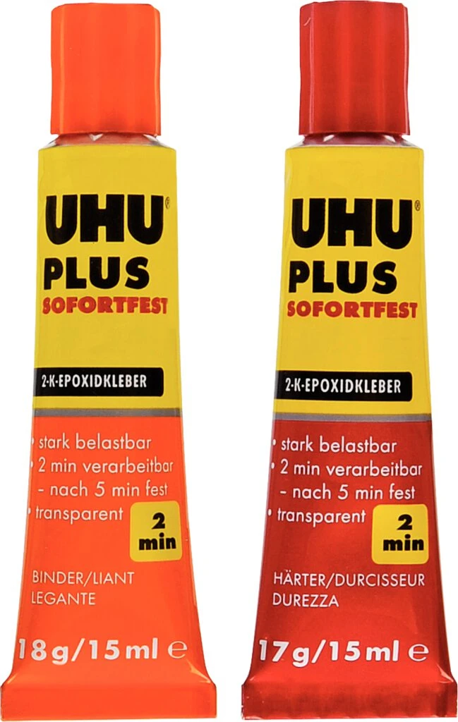 UHU 2-Komponenten-Klebstoff PLUS SOFORTFEST, 35 g in Tube (EAN: 4026700457056)