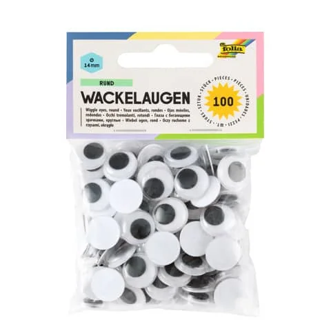 folia Wackelaugen, rund, 14 mm, nicht selbstklebend, weiß (EAN: 4001868750010)