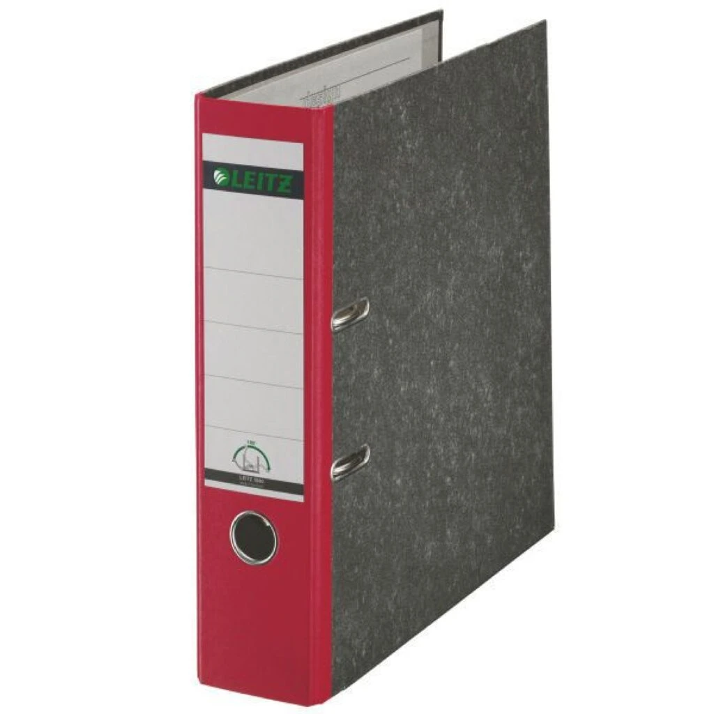 LEITZ Wolkenmarmor-Ordner, 180 Grad, DIN A4, 80 mm, rot (EAN: 4002432359288)