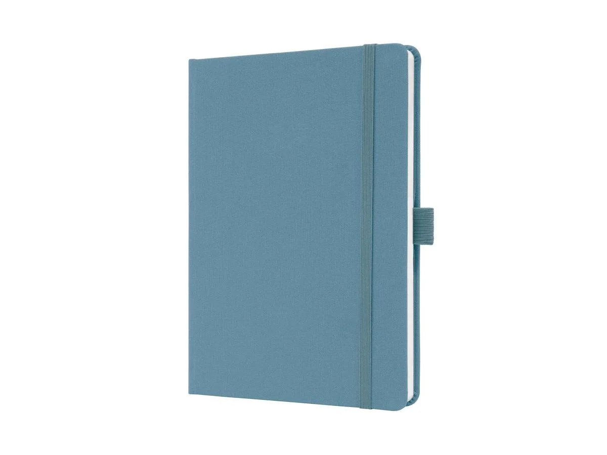 sigel Notizbuch Jolie Feel, Textil, DIN A5, liniert, blau, weiß (EAN: 4004360781902)