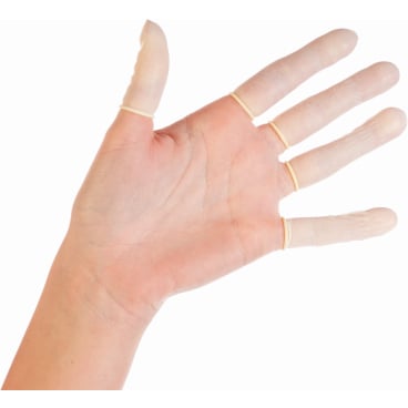 HYGOSTAR Latex-Fingerlinge, puderfrei, weiß, M (EAN: 4015544267532)