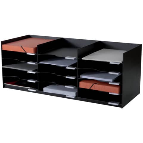 PAPERFLOW Sortierstation Formularbox, 15 Fächer, schwarz (EAN: 3660141030617)