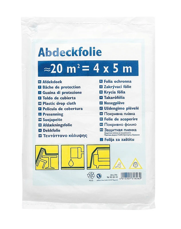 WESTEX Abdeckfolie Standard, HDPE, transparent, 4 x 5 m (EAN: 4013307318262)