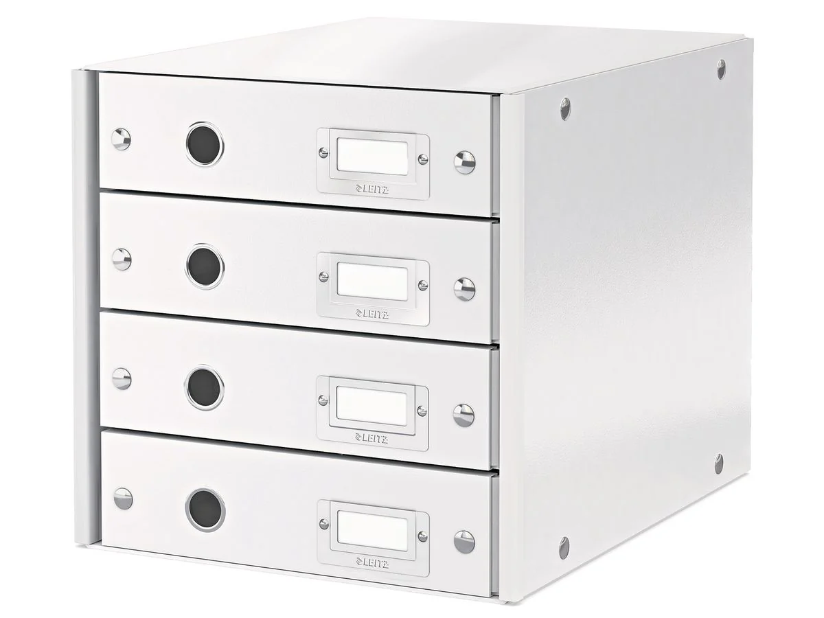 LEITZ Schubladenbox Click & Store WOW, 4 Schübe, weiß (EAN: 4002432396917)