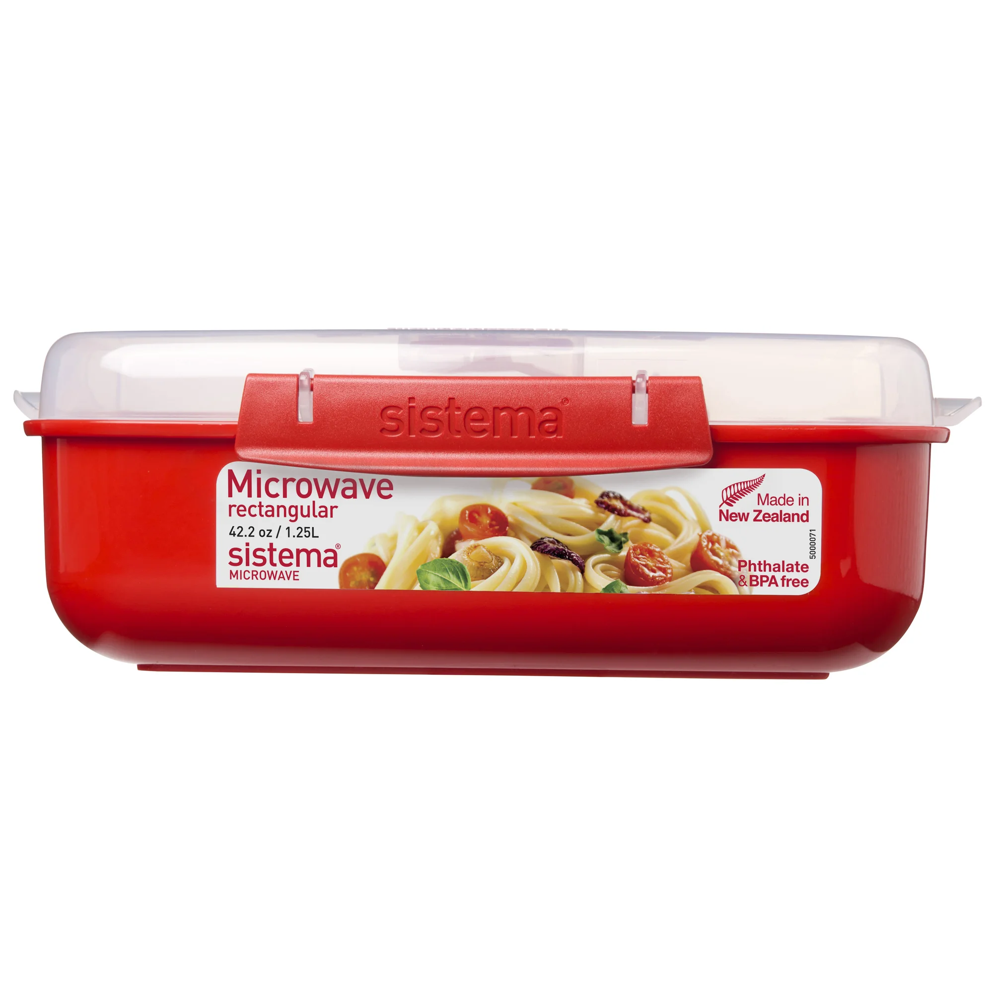 Sistema Mikrowellendose RECTANGULAR, 1,25 Liter, rot (EAN: 9414202011145)