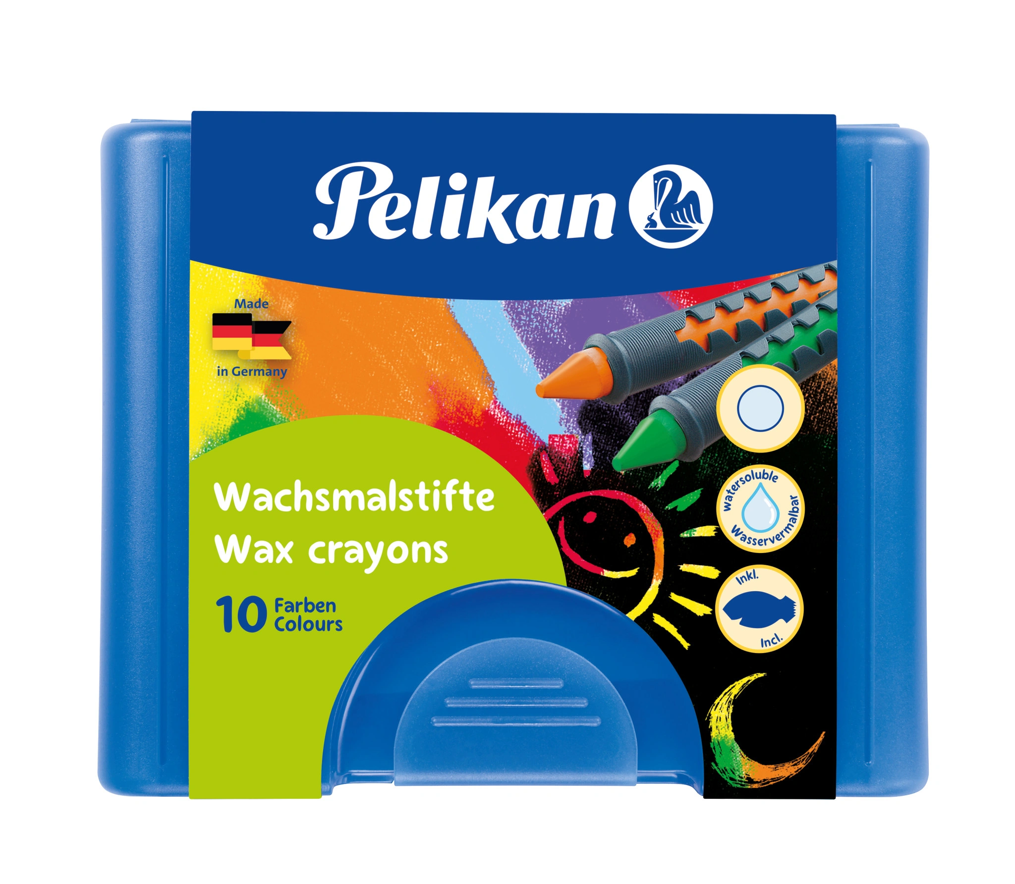 Pelikan Wachsmaler 655/10, mit Schiebehülse, rund (EAN: 4012700723154)