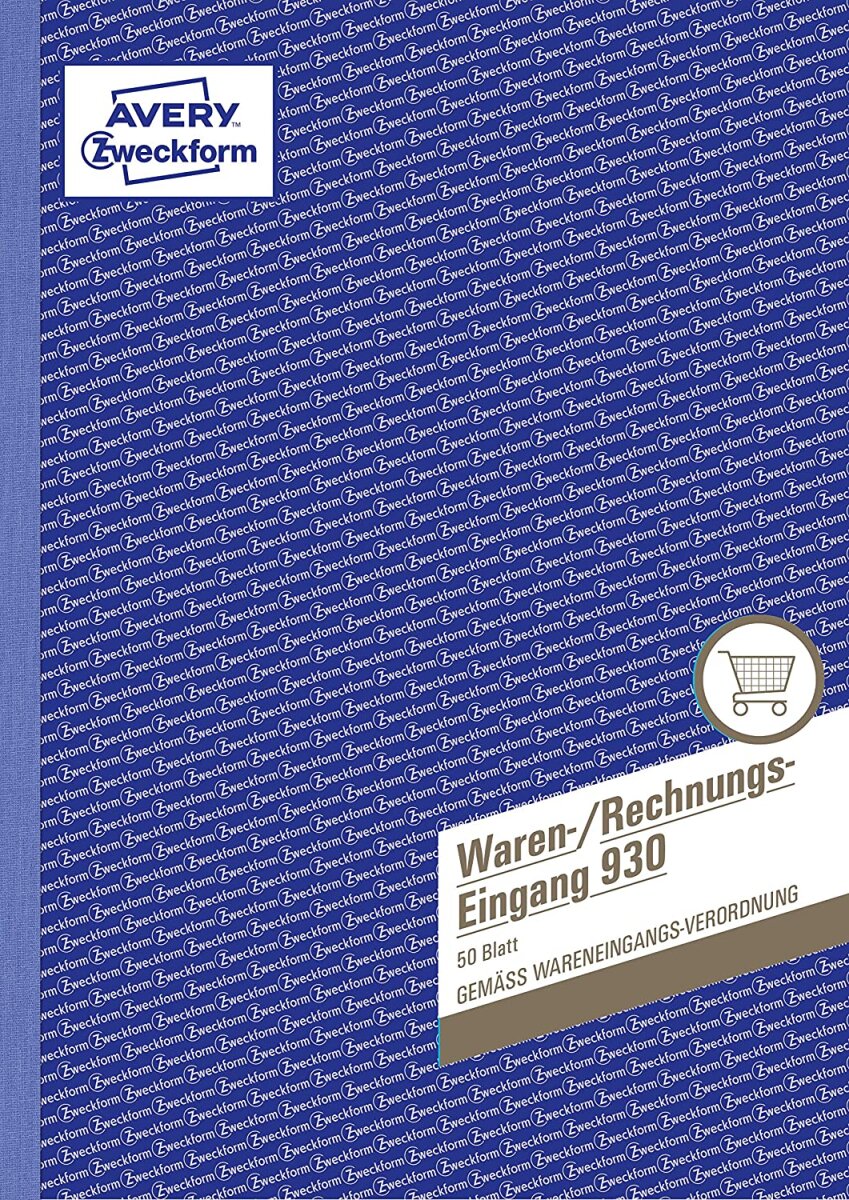 AVERY Zweckform Formularbuch "Waren-/Rechnungseingangsbuch" (EAN: 4004182009307)