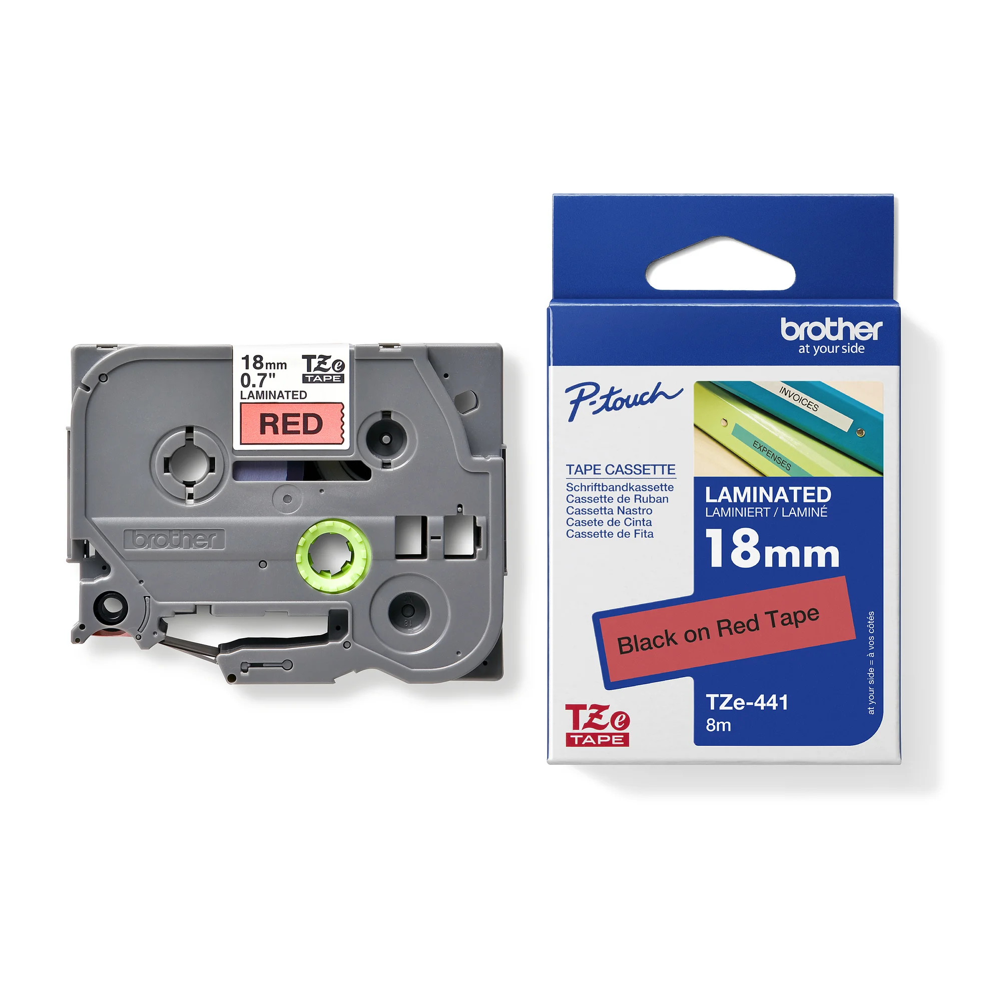 brother TZe-Tape TZe-441 Schriftbandkassette,Bandbreite:18mm (EAN: 4977766686327)