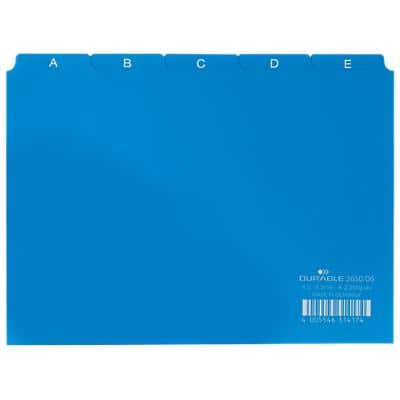 DURABLE Karteiregister A - Z, PP, A5 quer, blau, 25-teilig (EAN: 4005546314174)