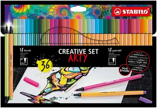 STABILO point 88 / Pen 68 Kreativ-Set ARTY, 36er Kartonetui (EAN: 4006381582360)