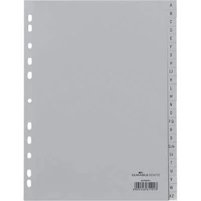 DURABLE Kunststoff-Register, A-Z, A4, 24-teilig, grau (EAN: 4005546611013)