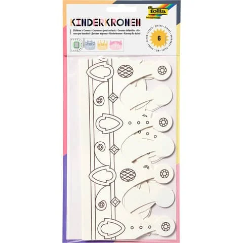 folia Kinderkronen, aus Pappe, verschiedene Modelle sortiert (EAN: 4001868056129)