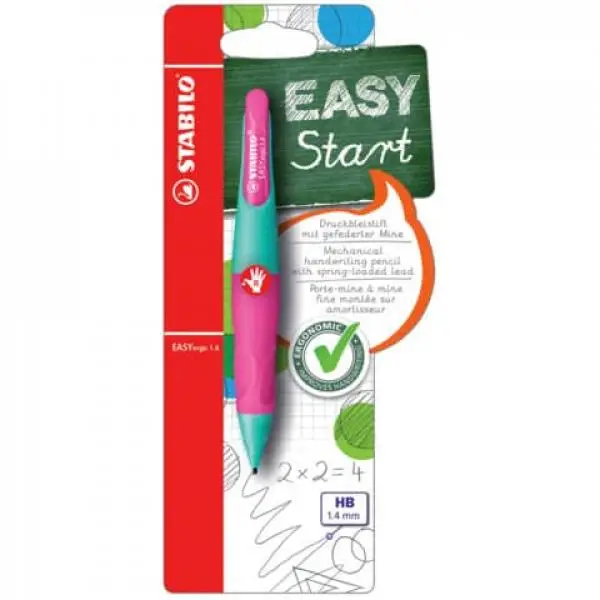 STABILO Druckbleistift EASYergo 1.4, türkis/neonpink (EAN: 4006381468992)