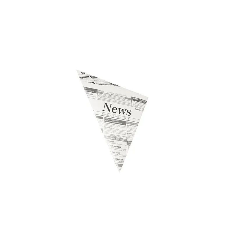 PAPSTAR Spitztüte "Newsprint", 270 x 190 x 190 mm (EAN: 4002911860533)