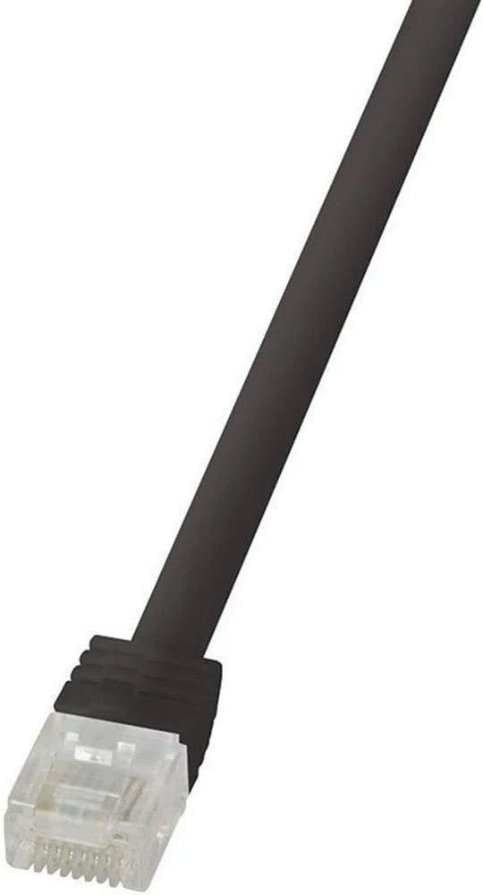 LogiLink U/UTP Flach-Patchkabel, Kat. 6, 1,0 m, schwarz (EAN: 4052792024395)