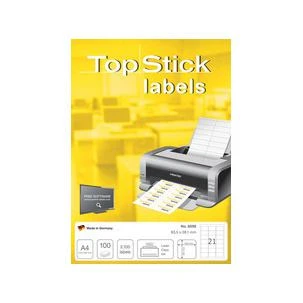 TOP STICK Universal-Etiketten, 48,3 x 25,4 mm, weiß (EAN: 4023145087312)