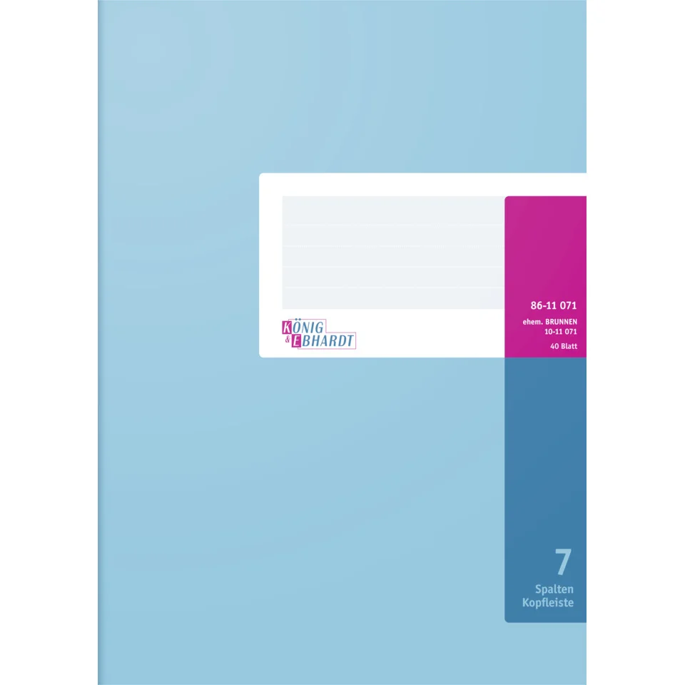 KÖNIG & EBHARDT Spaltenbuch DIN A4, 7 Spalten, 40 Blatt (EAN: 4014149145702)