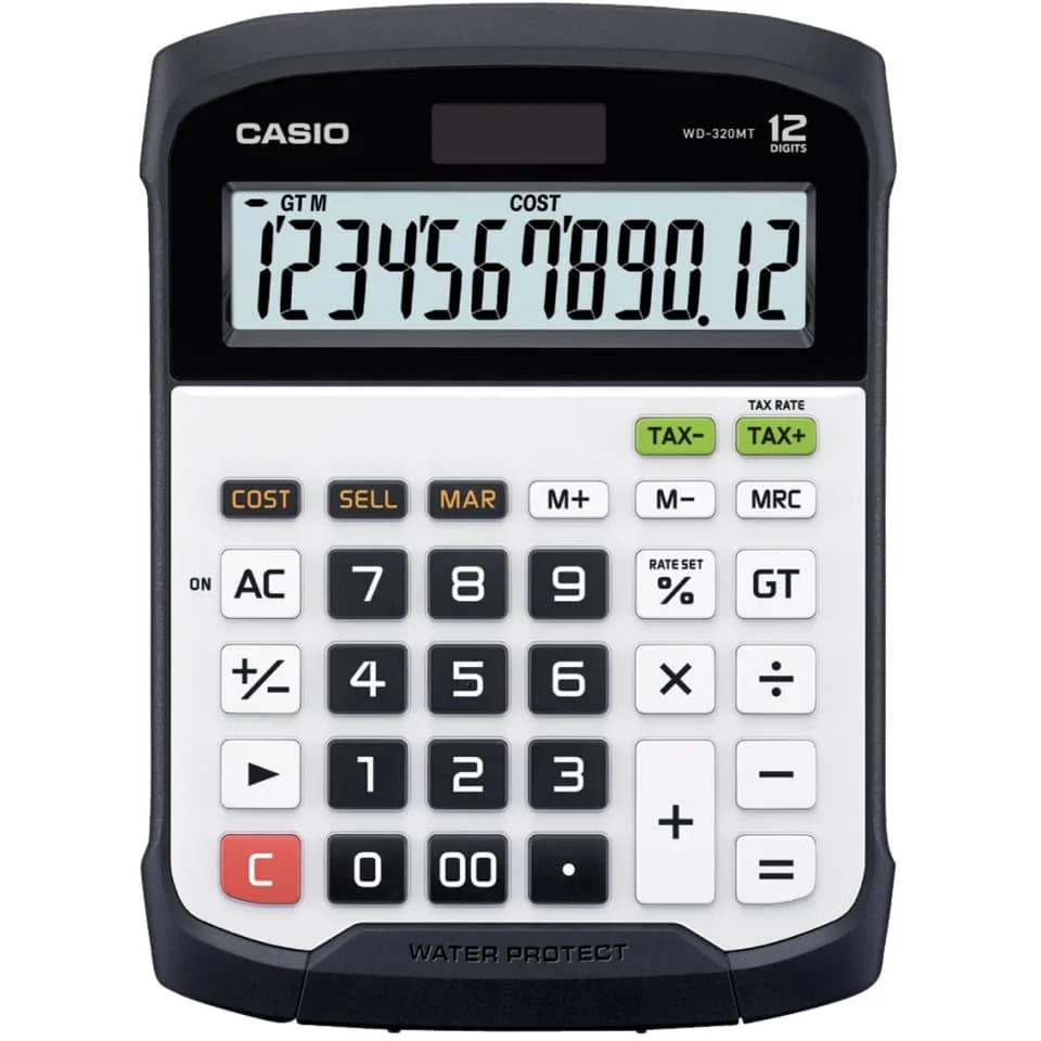 CASIO Tischrechner WD-320 MT, Solar-/ Batteriebetrieb (EAN: 4971850033370)