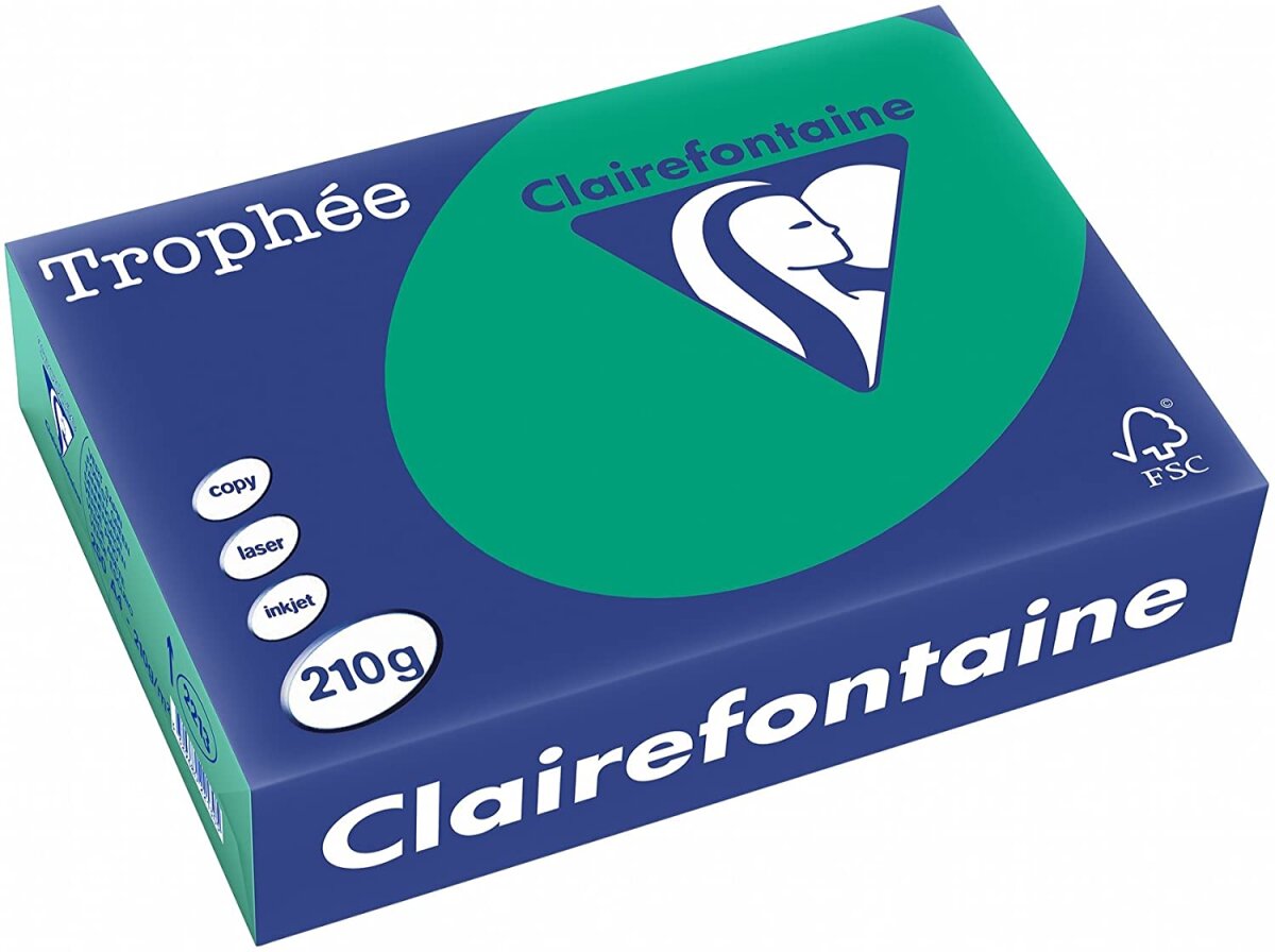 Clairefontaine Multifunktionspapier Trophée, A4, tannengrün (EAN: 3329680221305)