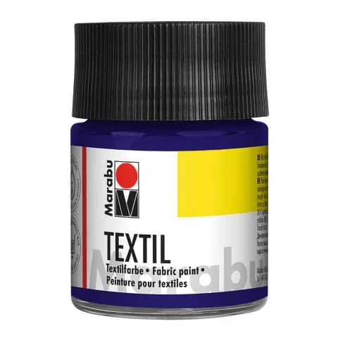 Marabu Textilfarbe "Textil", dunkelblau, 50 ml, im Glas (EAN: 4007751009210)
