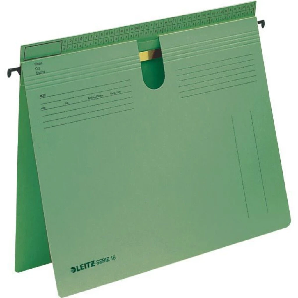 LEITZ SERIE 18 Hängehefter, Manilakarton 250 g/qm, grün (EAN: 4002432303090)