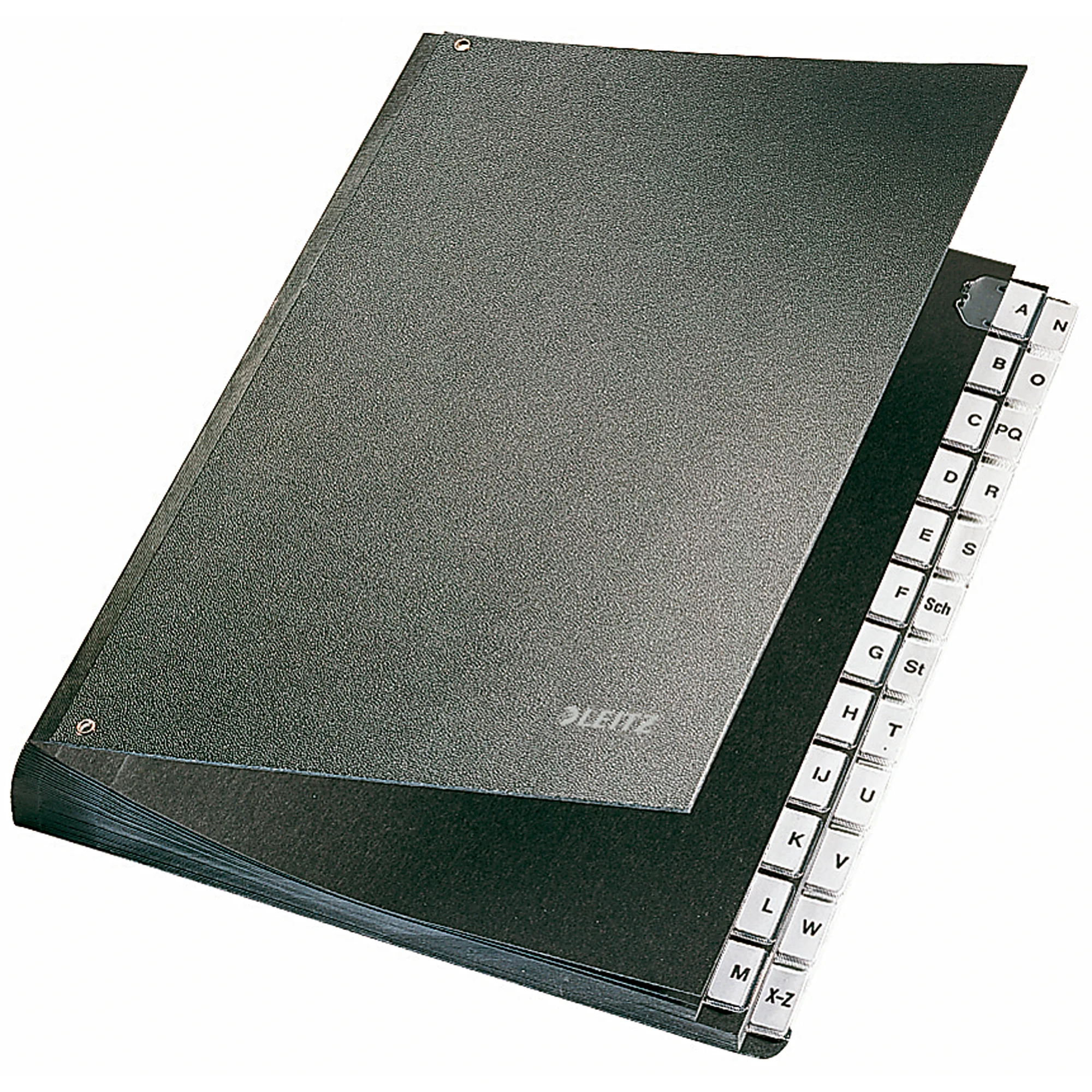 LEITZ Pultordner, A4, A-Z, 24 Fächer, Hartpappe, schwarz (EAN: 4002432311682)