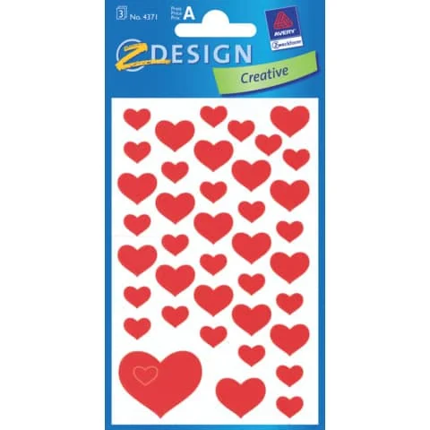 AVERY Zweckform ZDesign Sticker CREATIVE "Herzen" (EAN: 4004182043714)