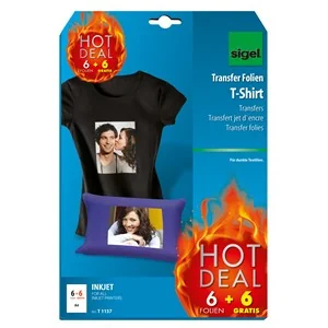 sigel T-Shirt Inkjet-Transfer-Folien "HOT DEAL" Aktion,250my (EAN: 4004360849350)