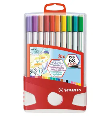 STABILO Pinselstift Pen 68 brush, 20er ColorParade (EAN: 4006381561112)
