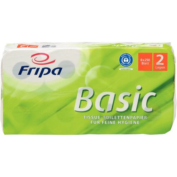 Fripa Toilettenpapier Basic, 2-lagig, weiß (EAN: 4000883058842)