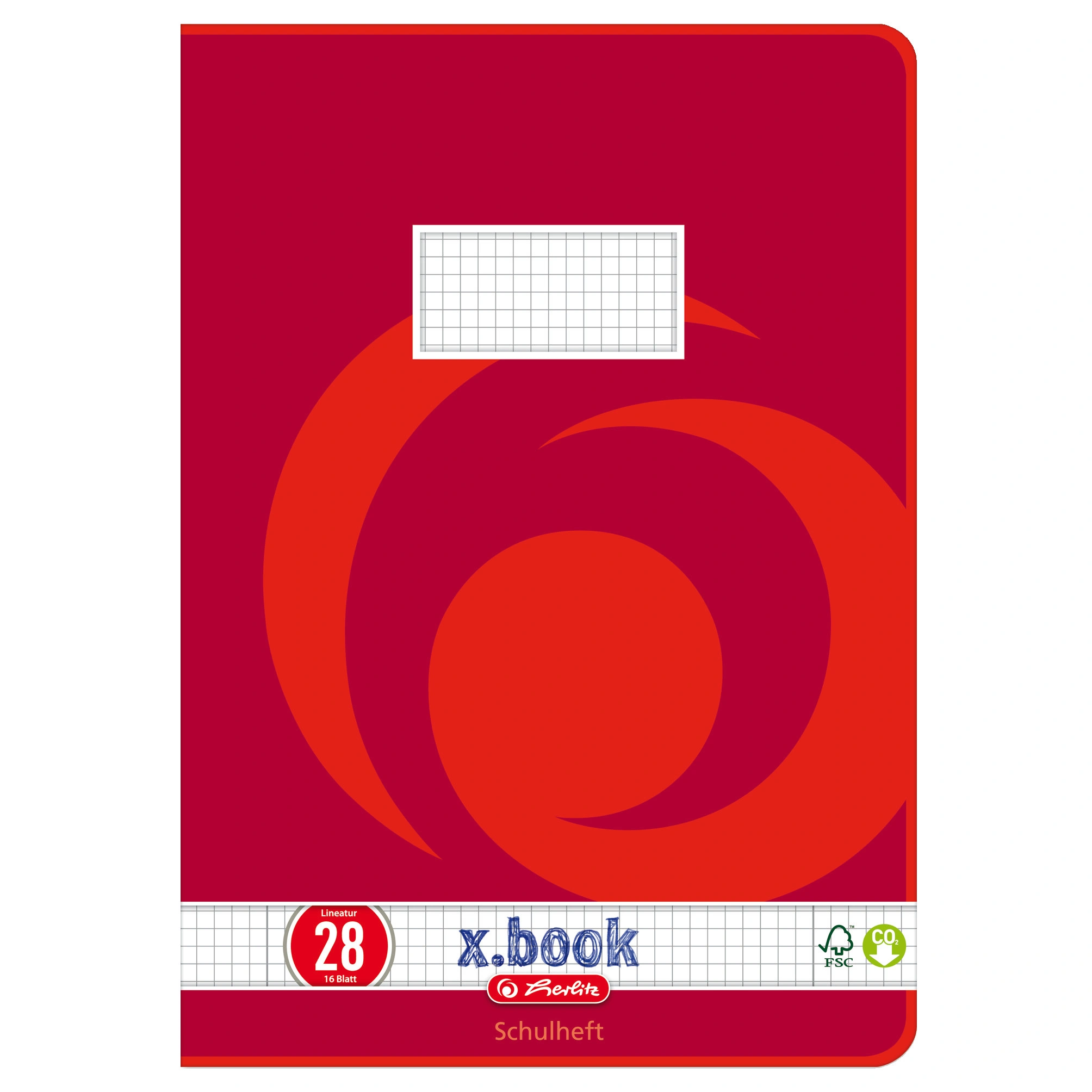herlitz Schulheft x.book, DIN A4, Lineatur 28 / kariert (EAN: 4008113322800)
