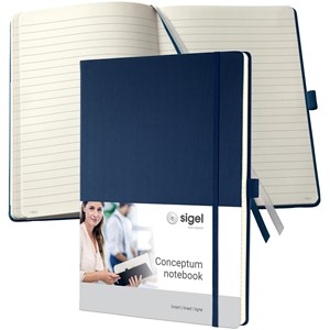 sigel Notizbuch Conceptum, DIN A4, liniert, blau (EAN: 4004360831935)