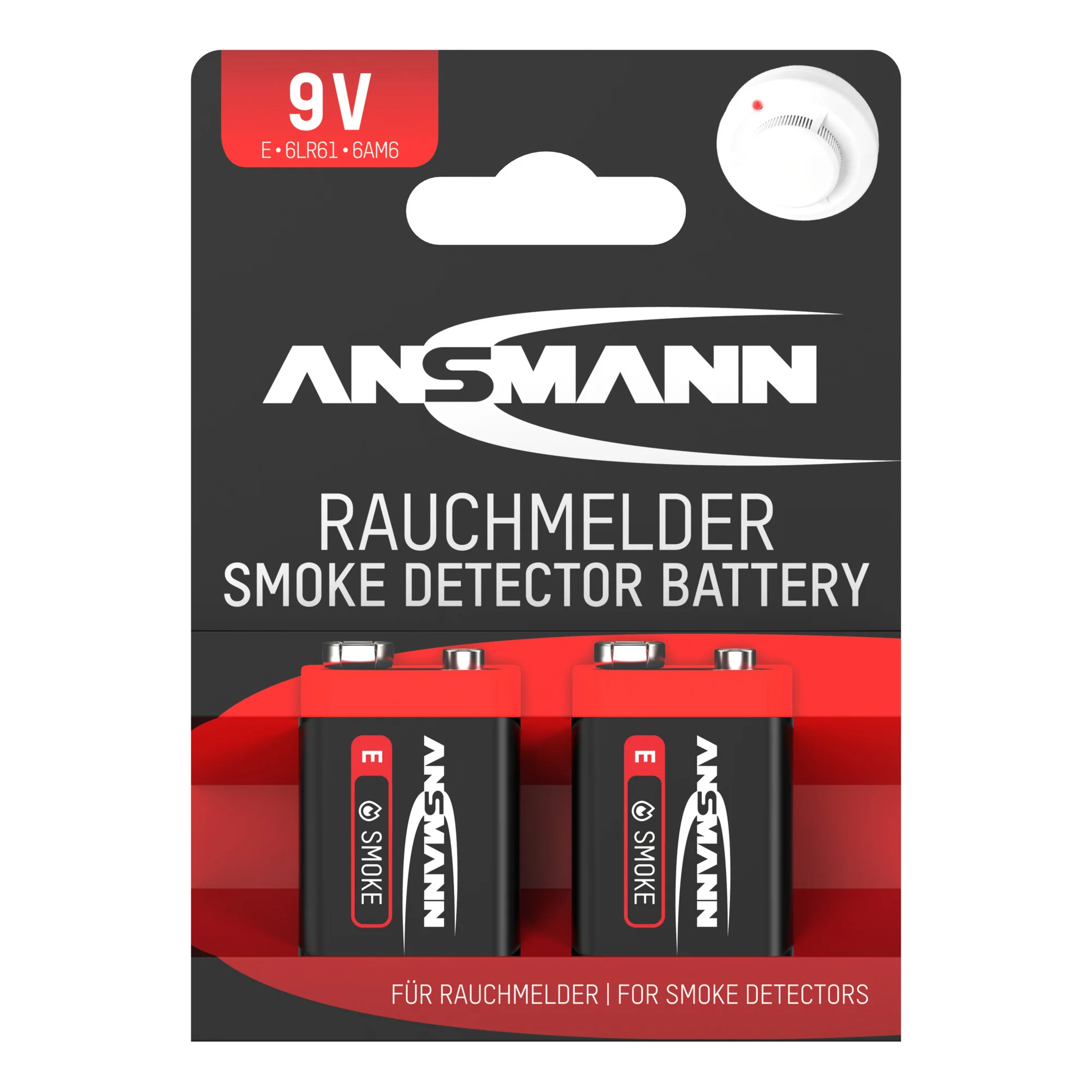 ANSMANN Alkaline Batterie, E-Block 6LR61, 9 Volt 2er Blister (EAN: 4013674089727)
