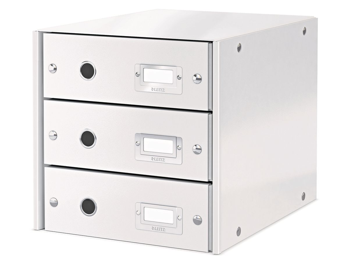 LEITZ Schubladenbox Click & Store WOW, 3 Schübe, weiß (EAN: 4002432396894)