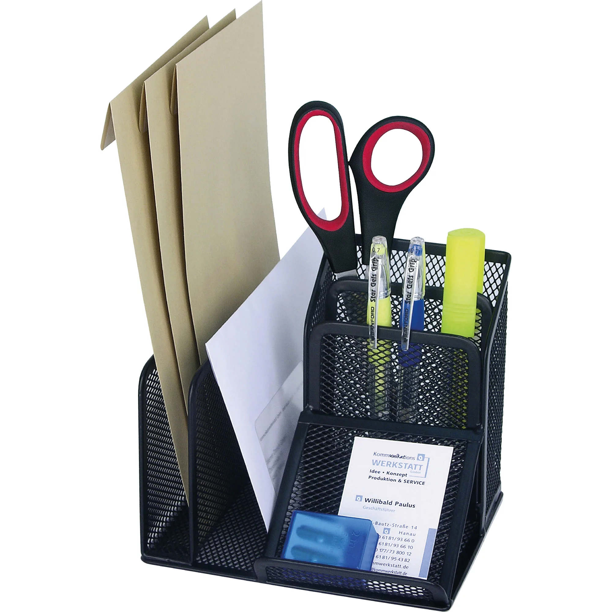 WEDO Utensilienständer Office, 4 Fächer, Drahtmetall,schwarz (EAN: 4003801792774)