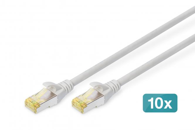 DIGITUS Patchkabel, Kat. 6A, S/FTP, 5,0 m, grau, Set (EAN: 4016032469025)